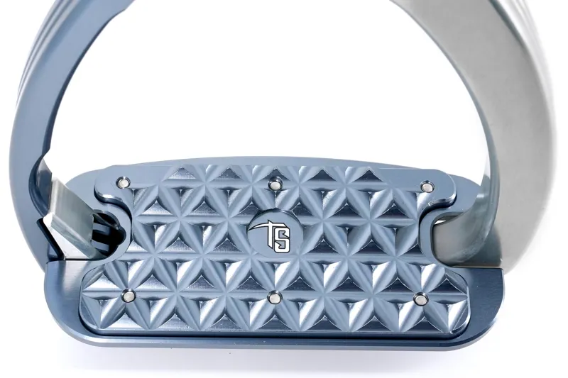 Tech Venice Flat Evo Safety Stirrups-Silver/Titanium-1